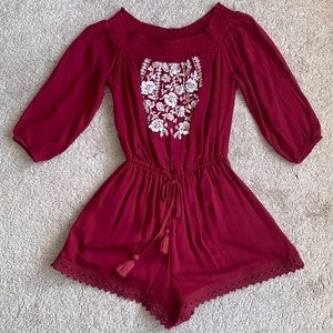 Abrecombie & Fitch Red Romper (XS)